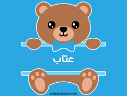 إسم عتاب مكتوب على صور دبدوب بالعربي