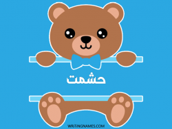 إسم حشمت مكتوب على صور دبدوب بالعربي