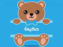 إسم حكيمة مكتوب على صور دبدوب بالعربي