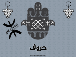إسم حروف مكتوب على صور رأس السنة الأمازيغية بالعربي