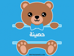 إسم حسينة مكتوب على صور دبدوب بالعربي