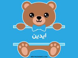 إسم ايدين مكتوب على صور دبدوب بالعربي