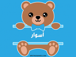 إسم اسوار مكتوب على صور دبدوب بالعربي