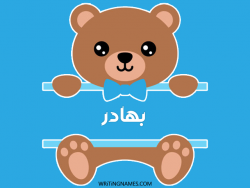 إسم بهادر مكتوب على صور دبدوب بالعربي