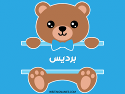 إسم برديس مكتوب على صور دبدوب بالعربي