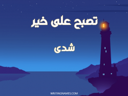 إسم شذى مكتوب على صور تصبح على خير بالعربي