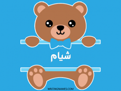 إسم شيام مكتوب على صور دبدوب بالعربي