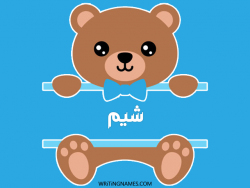 إسم شيم مكتوب على صور دبدوب بالعربي