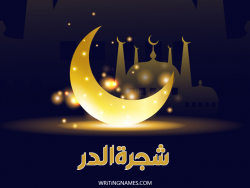 إسم شجرةالدر مكتوب على صور عيد الفطر بالعربي