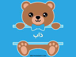 إسم ذاب مكتوب على صور دبدوب بالعربي