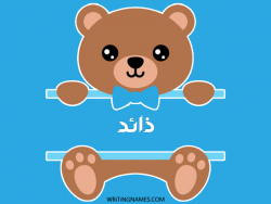 إسم ذائد مكتوب على صور دبدوب بالعربي