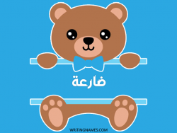 إسم ضارعة مكتوب على صور دبدوب بالعربي