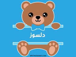 إسم دلسوز مكتوب على صور دبدوب بالعربي