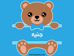 إسم جنيه مكتوب على صور دبدوب بالعربي