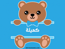 إسم كميلة مكتوب على صور دبدوب بالعربي