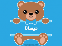إسم ميسانا مكتوب على صور دبدوب بالعربي