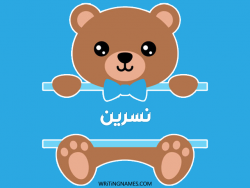 إسم نسرين مكتوب على صور دبدوب بالعربي