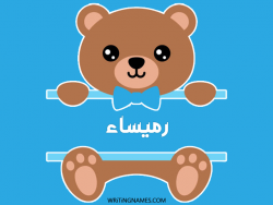 إسم رميساء مكتوب على صور دبدوب بالعربي