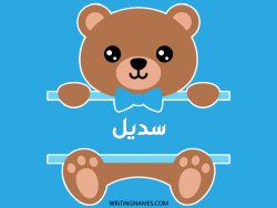 إسم سديل مكتوب على صور دبدوب بالعربي