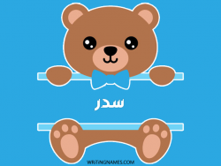 إسم سدر مكتوب على صور دبدوب بالعربي