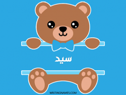 إسم سيد مكتوب على صور دبدوب بالعربي
