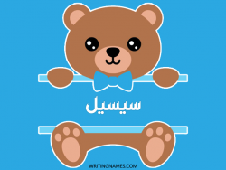 إسم سيسيل مكتوب على صور دبدوب بالعربي