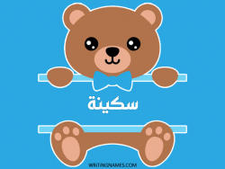 إسم سكينة مكتوب على صور دبدوب بالعربي