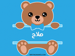 إسم صلاح مكتوب على صور دبدوب بالعربي