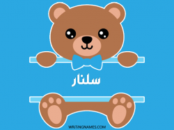 إسم سلنار مكتوب على صور دبدوب بالعربي