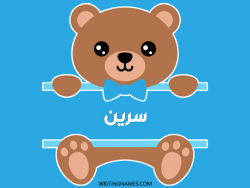 إسم سرين مكتوب على صور دبدوب بالعربي