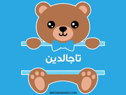 إسم تاجالدين مكتوب على صور دبدوب بالعربي