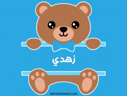 إسم زهدي مكتوب على صور دبدوب بالعربي