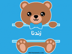 إسم زندنا مكتوب على صور دبدوب بالعربي
