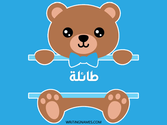 إسم تايلا مكتوب على صور دبدوب مزخرف بالعربي